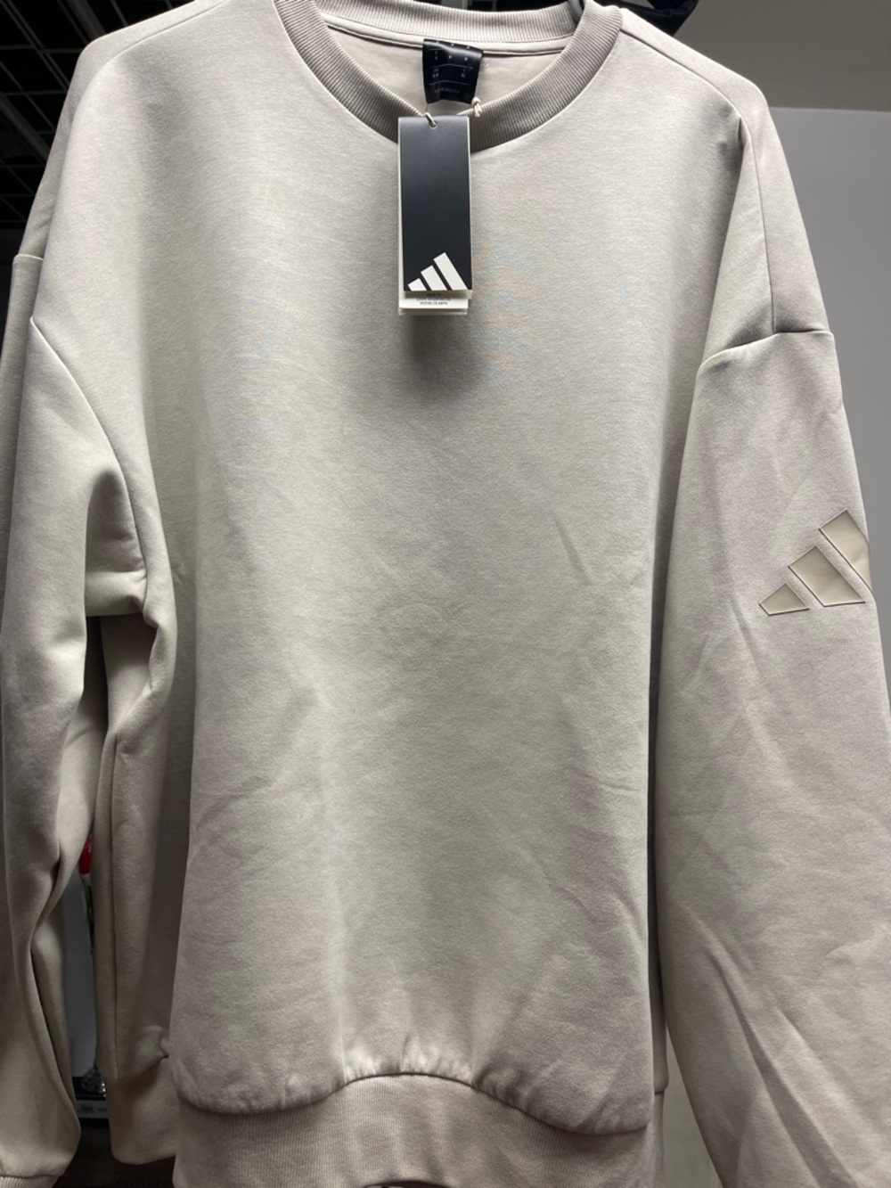 adidas Neutral Light Gray Crewneck Sweatshirt multi sport